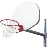 Silver Aluminum Backboard with Goal and Net