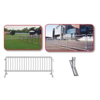 Crowd Control Steel Barricades Flat Foot
