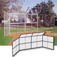 Chain Link Backstop-20' w/Hood-No Wings