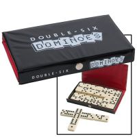 Deluxe Double Six Dominoes with Case