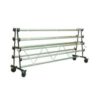 Gym Floor Cover Mobile Storage Rack - 6 Rollers