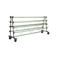 Gym Floor Cover Mobile Storage Rack - 10 Rollers