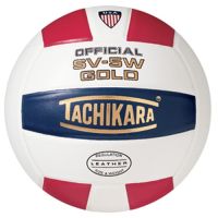 SV-5W Red/White/Blue Leather Volleyball